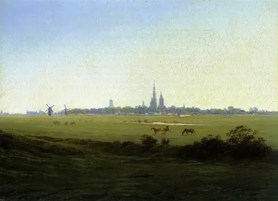 Prairies près de Greifswald Caspar David Friedrich